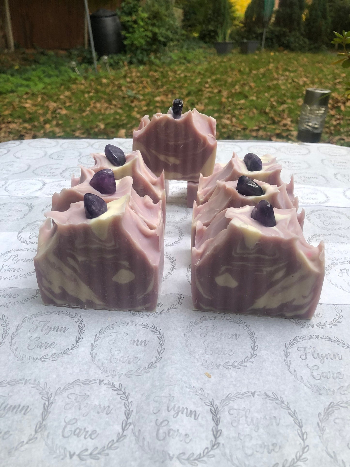 Premium Amethyst Crystal infused lavender cold processed soap