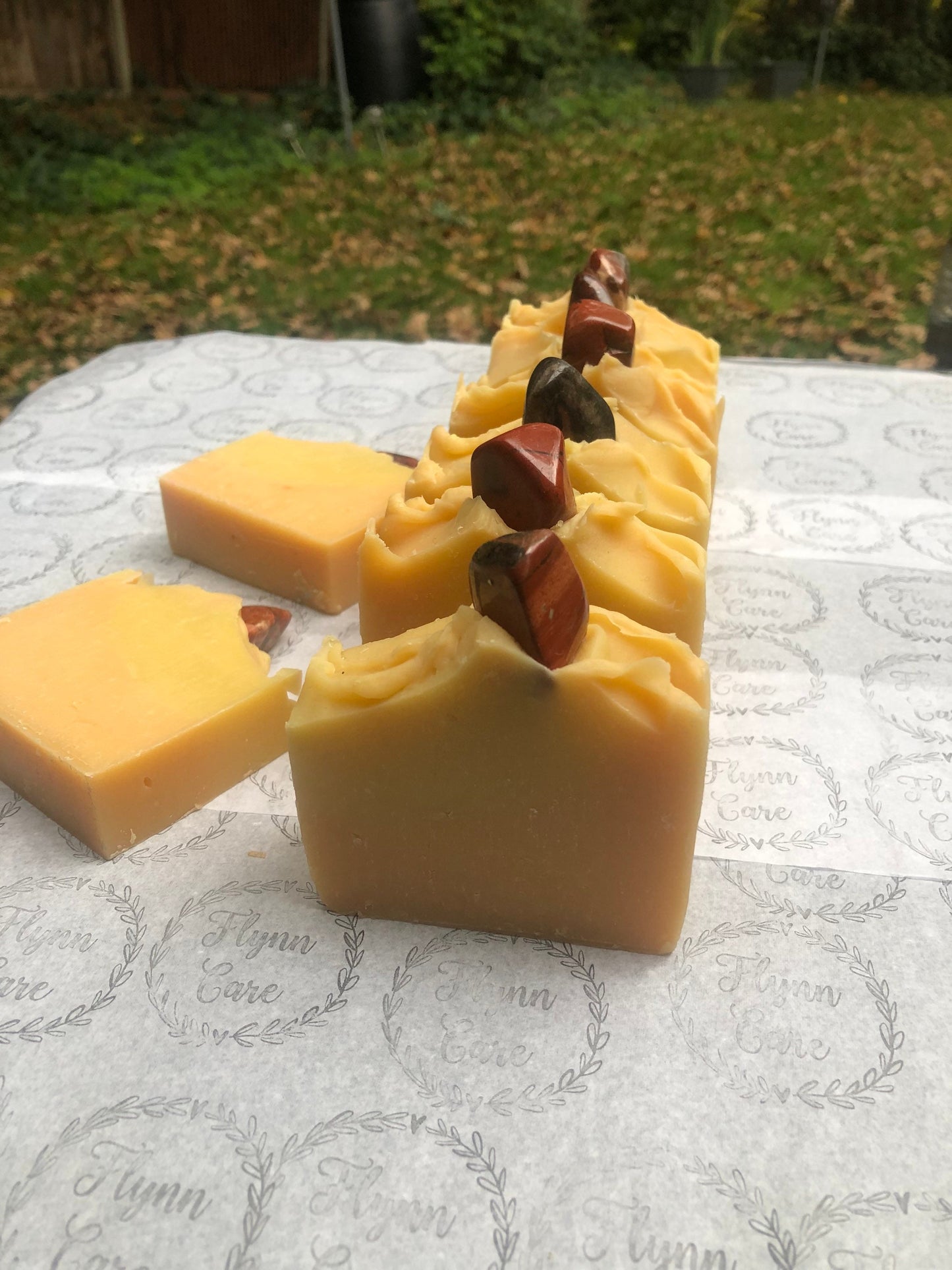 Premium Crystal infused Mandarin and Cinnamon soap