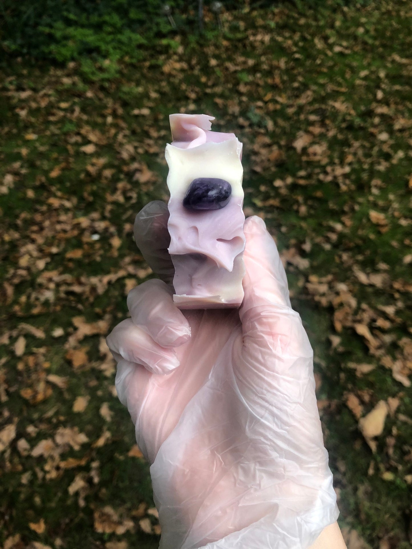 Premium Amethyst Crystal infused lavender cold processed soap