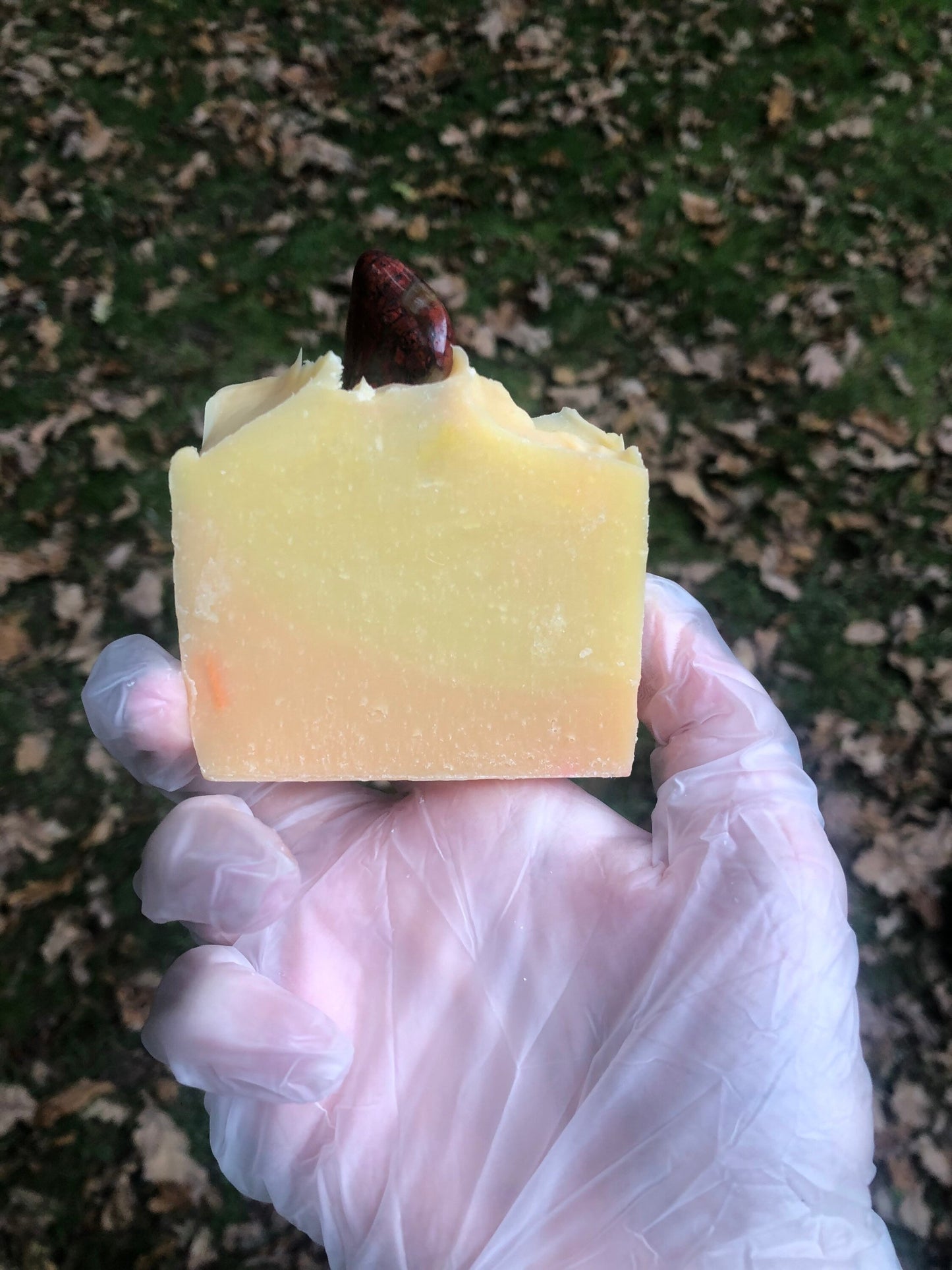 Premium Crystal infused Mandarin and Cinnamon soap