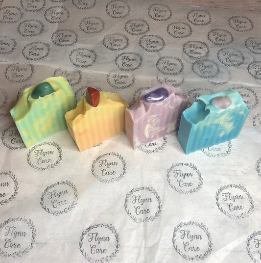 Full set of Crystal infused essential oil soaps