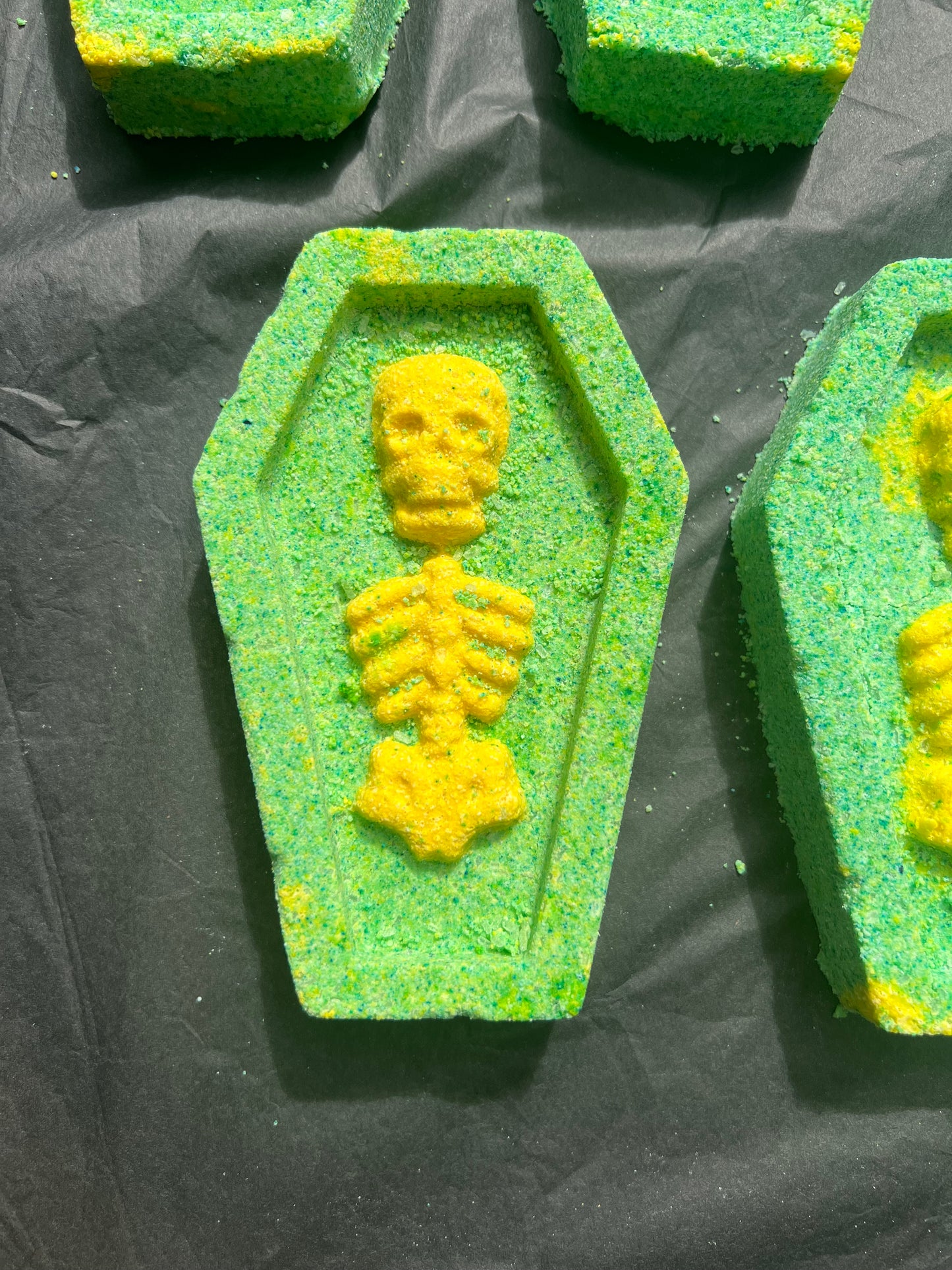 Halloween Coffin with Skeleton Lemon and Eucalyptus essential oil Bath Bomb